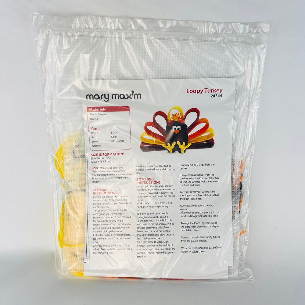 Mary Maxim Loopy Turkey 24344 Craft Kit